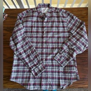 Frank & Eileen FINBAR Blue Red Yellow Plaid Soft Flannel Long Sleeve Shirt LARGE